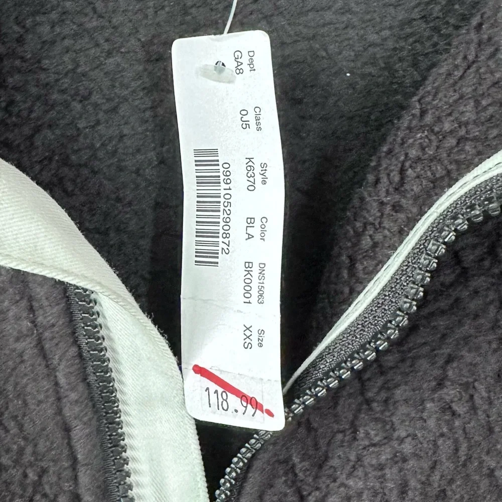 NWT J. CREW Polartec Women’s Fleece Half Zip Pullover Teddy Jacket Black XXS - Picture 6 of 9
